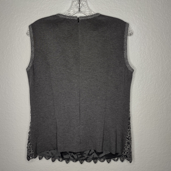 Escada Womans Size 40 ( US 10) Virgin Wool Sleeveless Top Full Back Zip - Picture 5 of 7